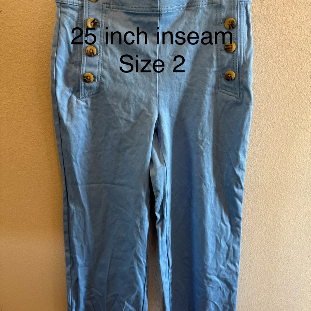 Ann Taylor Light Blue sailor pant size 2 EEUC Worn once